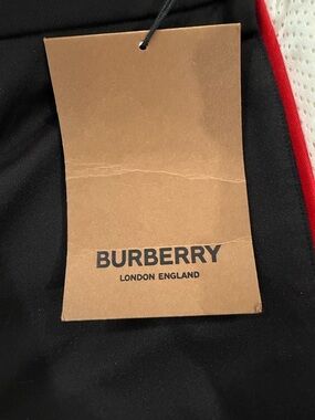 Burberry Black Clothing Tag with Brown Card